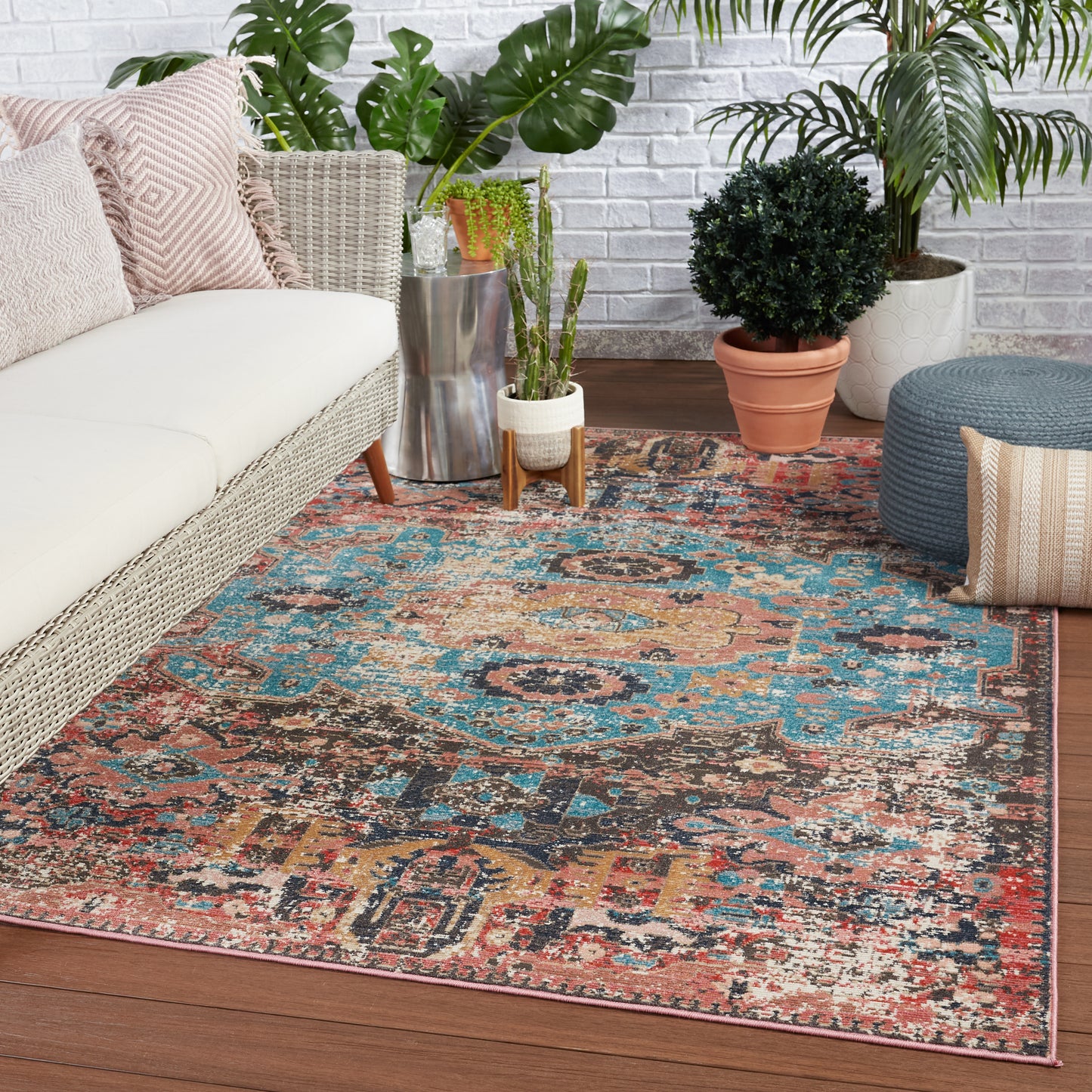 Swoon Presia Machine Made Synthetic Blend Outdoor Area Rug From Vibe by Jaipur Living