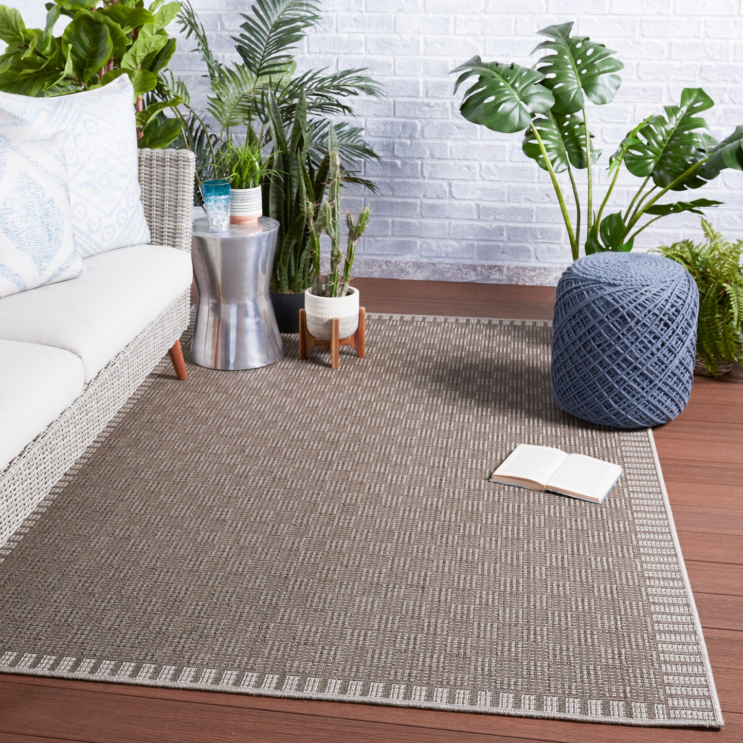 Tahiti Iti Machine Made Synthetic Blend Outdoor Area Rug From Vibe by Jaipur Living