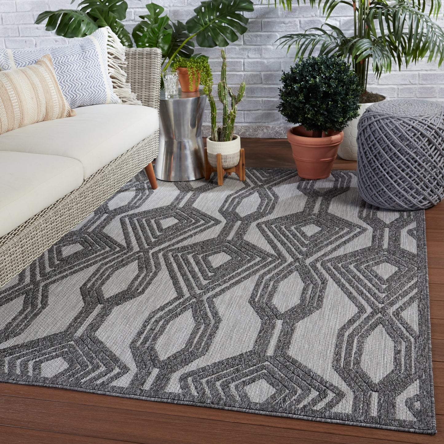 Tajiri By Nikki Chu Adana Machine Made Synthetic Blend Outdoor Area Rug From Jaipur Living