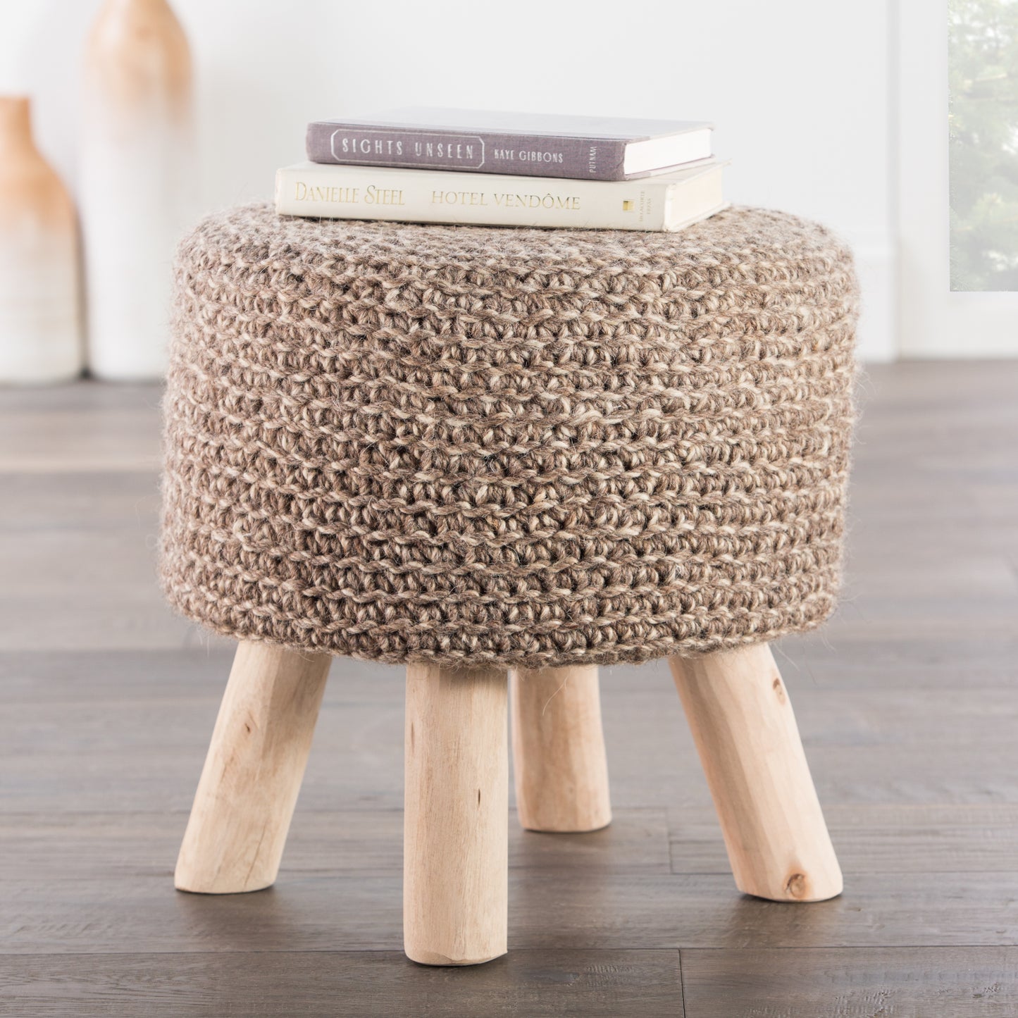 Westport Montana Stool Handmade Wool Indoor Pouf From Jaipur Living