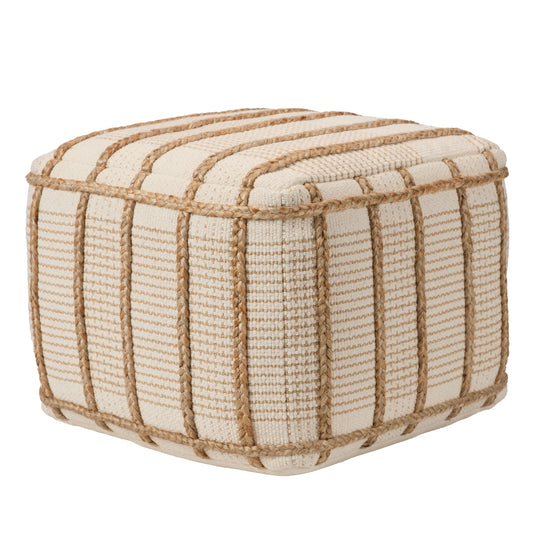 Wayland Remsen Handmade Cotton Indoor Pouf From Vibe by Jaipur Living