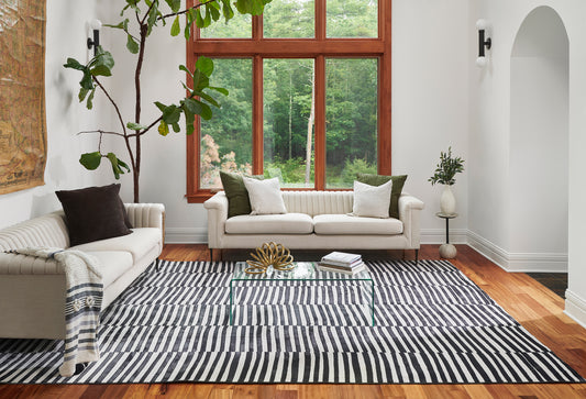 Xander Striped Synthetic Blend Indoor Area Rug by Momeni Rugs