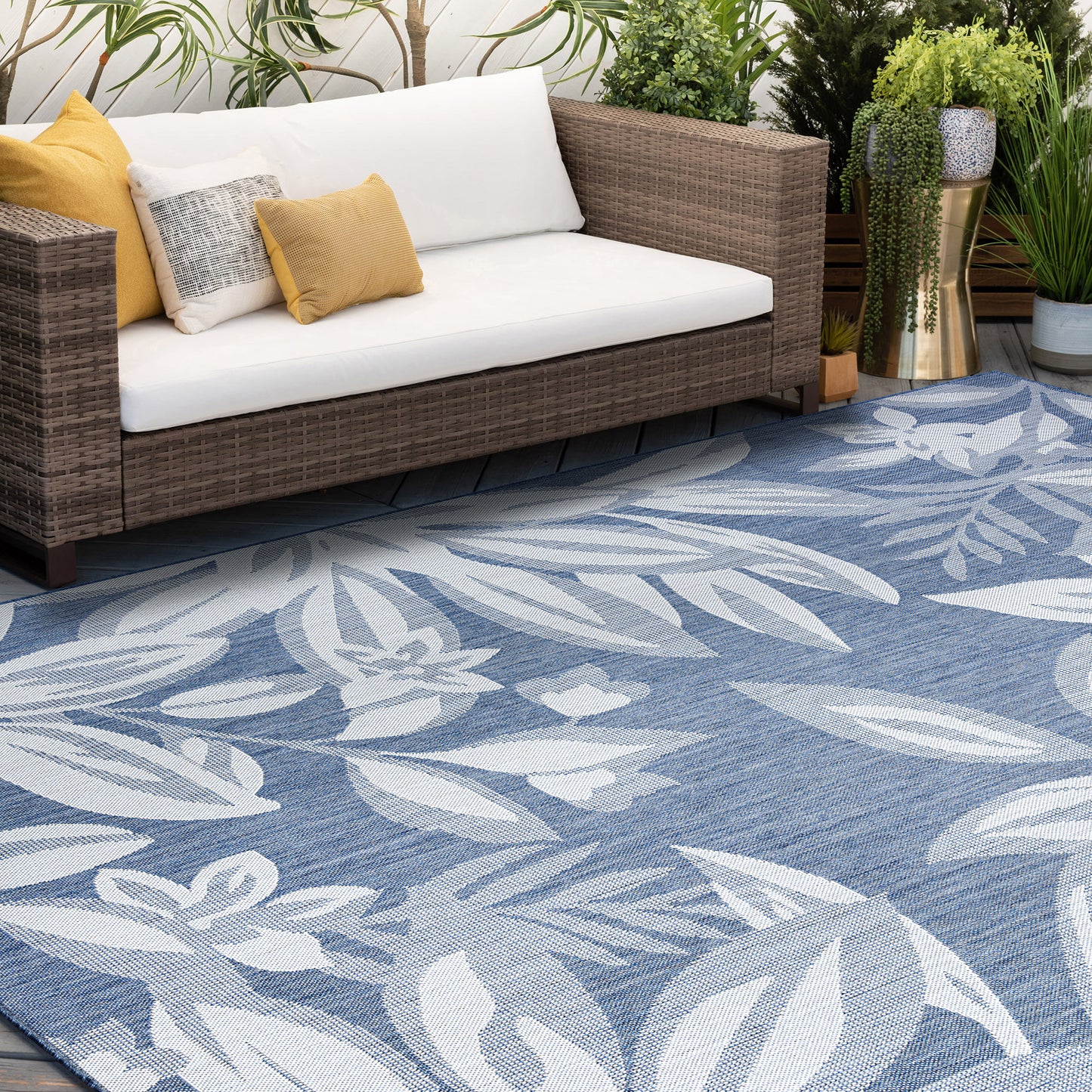 Eco-ECO17 Flat Weave Synthetic Blend Indoor/Outdoor Area Rug by Tayse Rugs