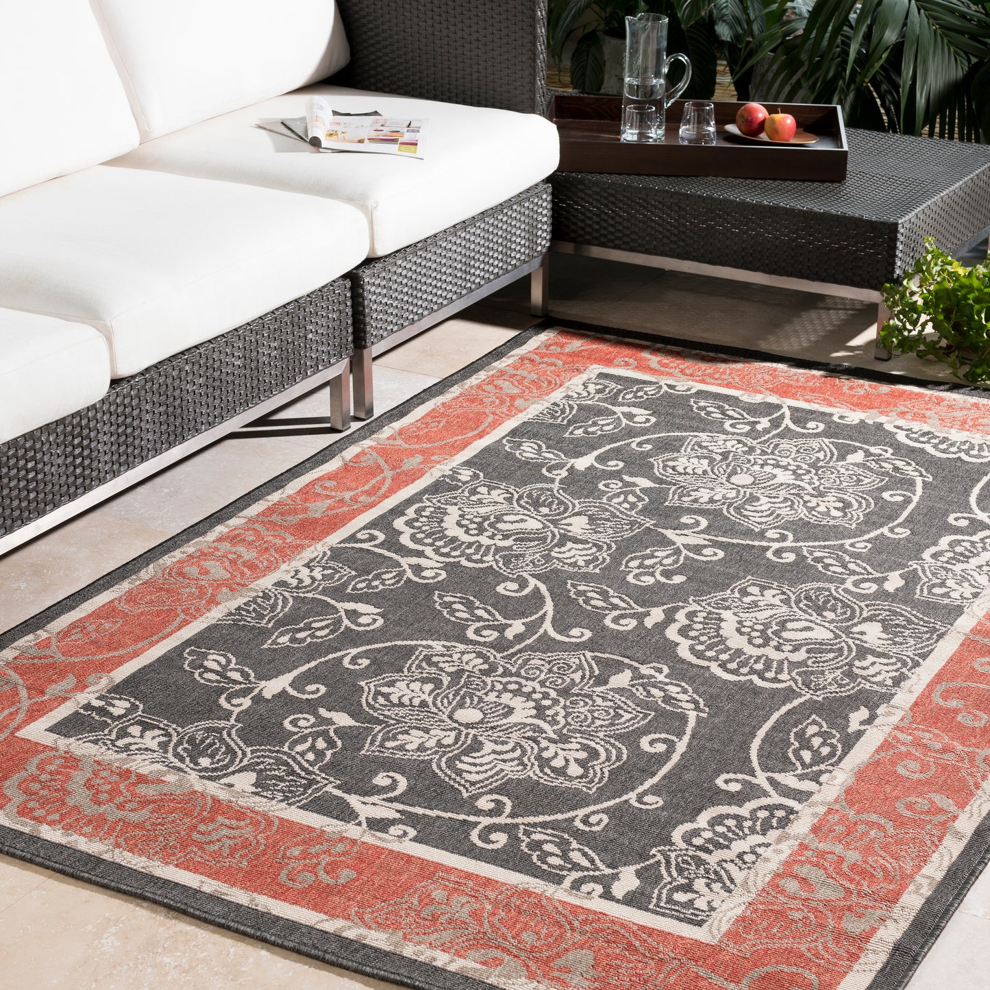 Alfresco 1108 Machine Woven Synthetic Blend Indoor/Outdoor Area Rug by Surya Rugs