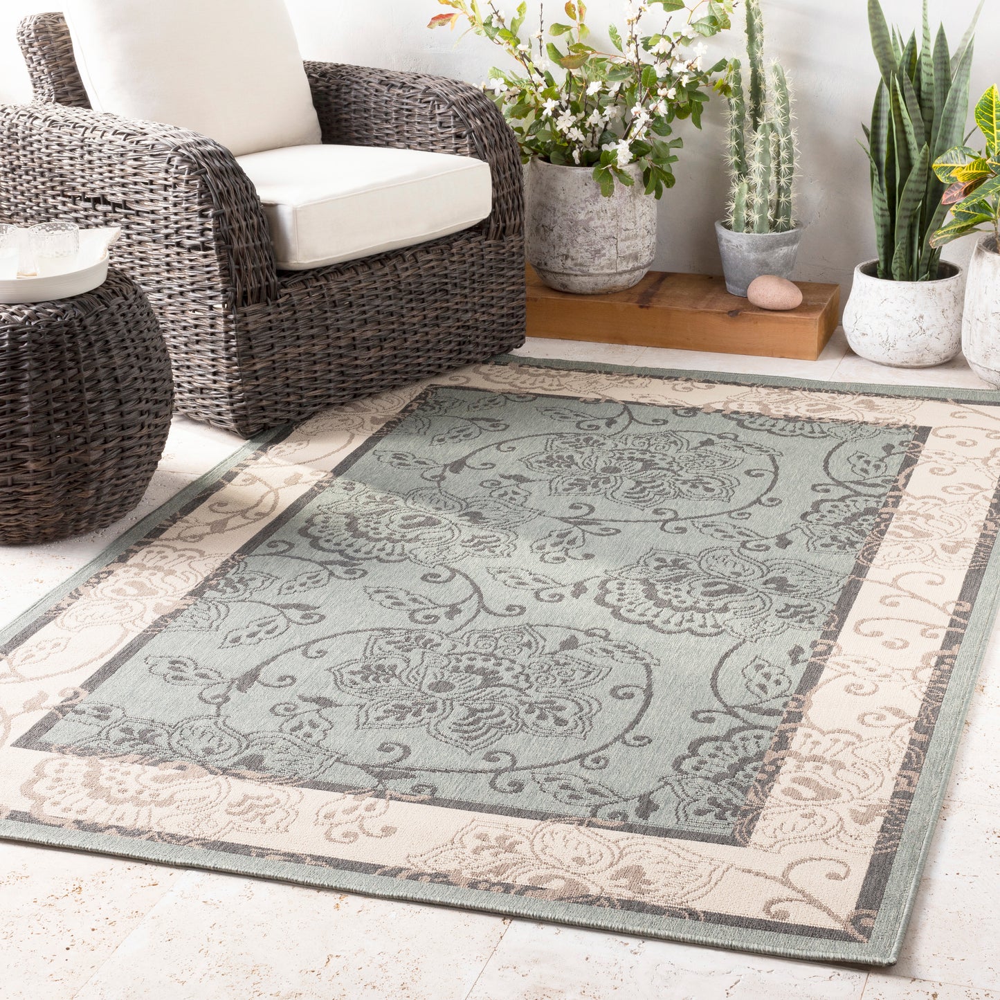 Alfresco 1108 Machine Woven Synthetic Blend Indoor/Outdoor Area Rug by Surya Rugs