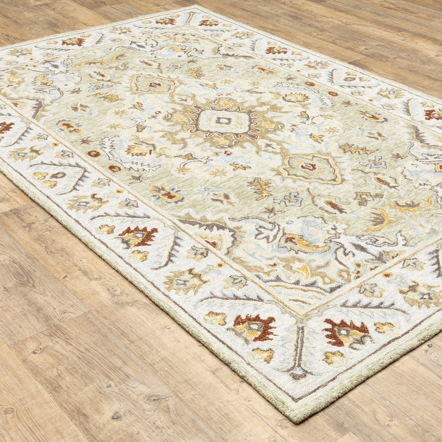 ALFRESCO Medallion Hand-Tufted Wool Indoor Area Rug by Oriental Weavers