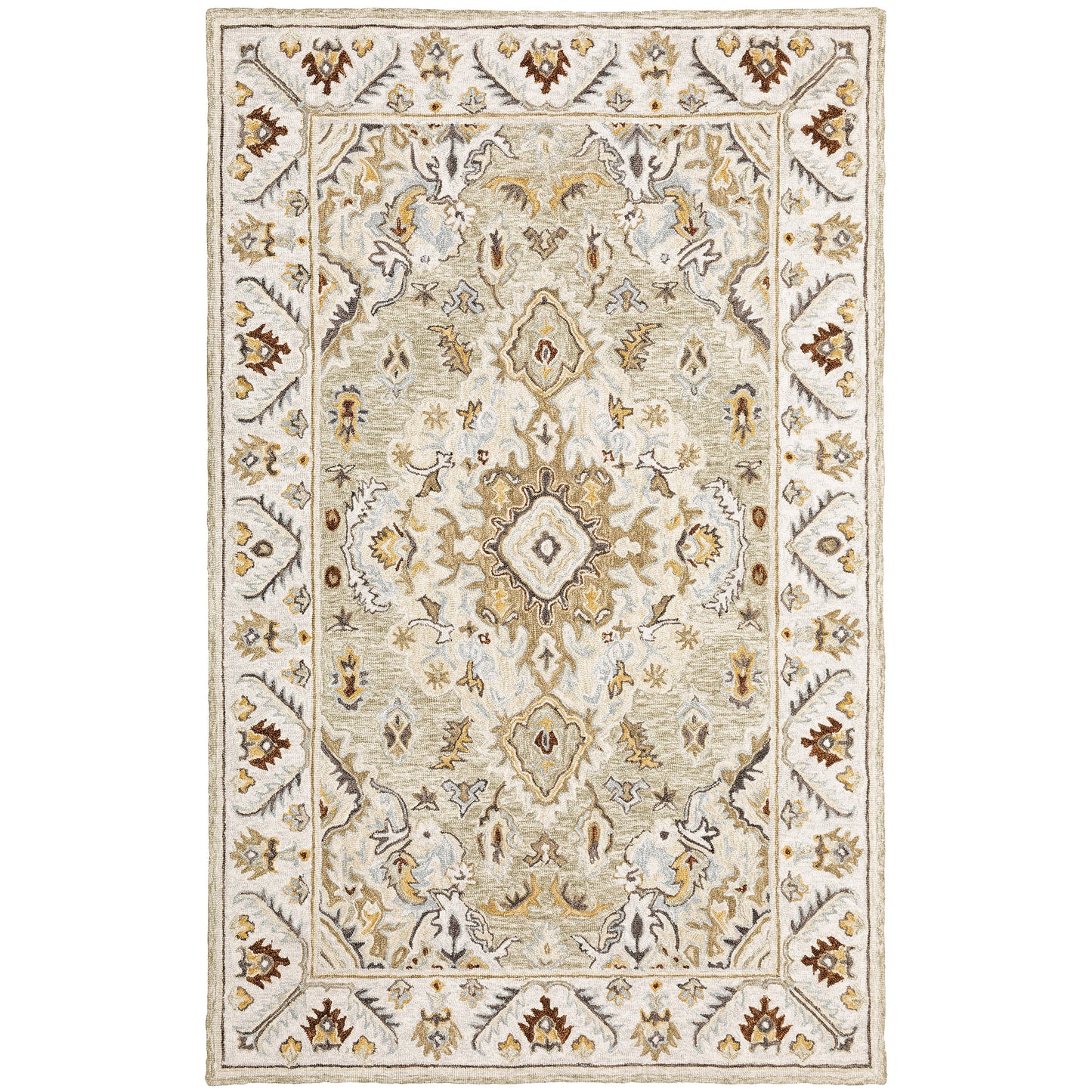 ALFRESCO Medallion Hand-Tufted Wool Indoor Area Rug by Oriental Weavers