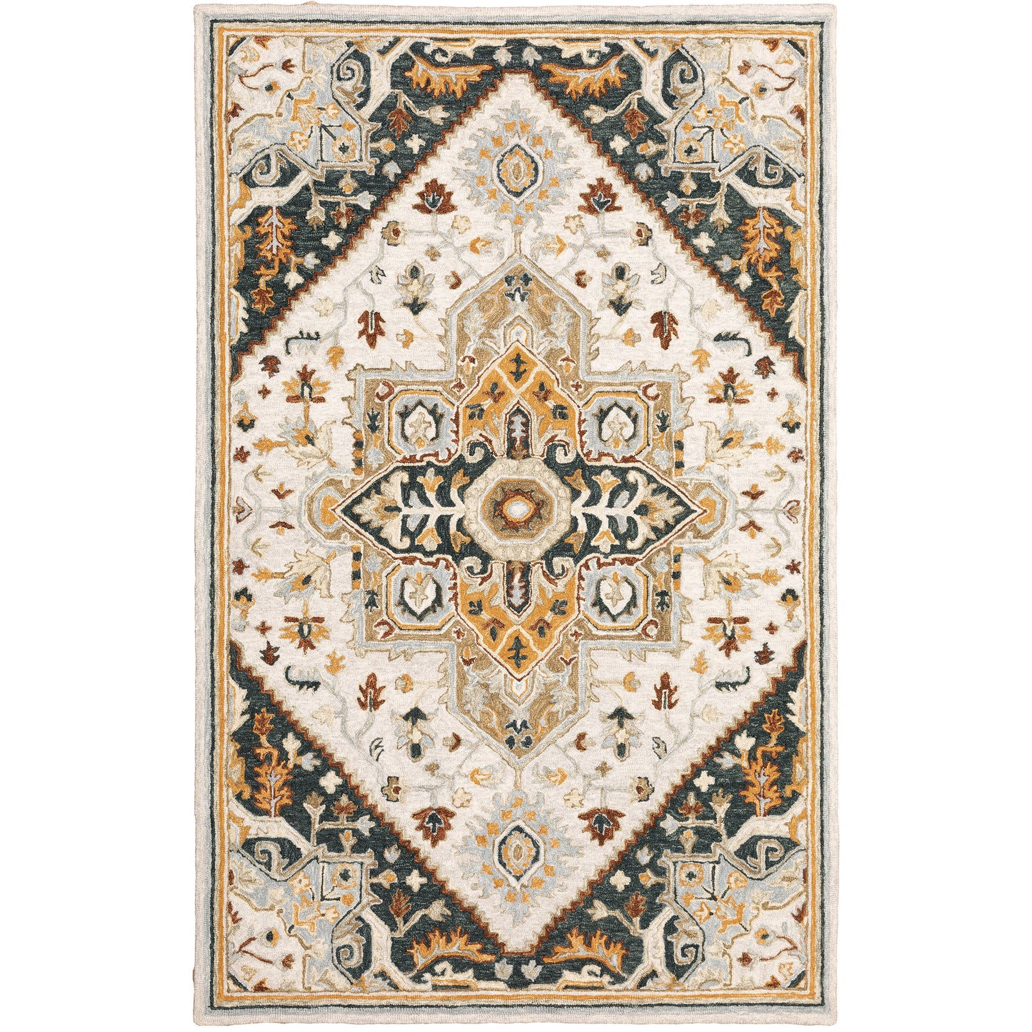 ALFRESCO Medallion Hand-Tufted Wool Indoor Area Rug by Oriental Weavers