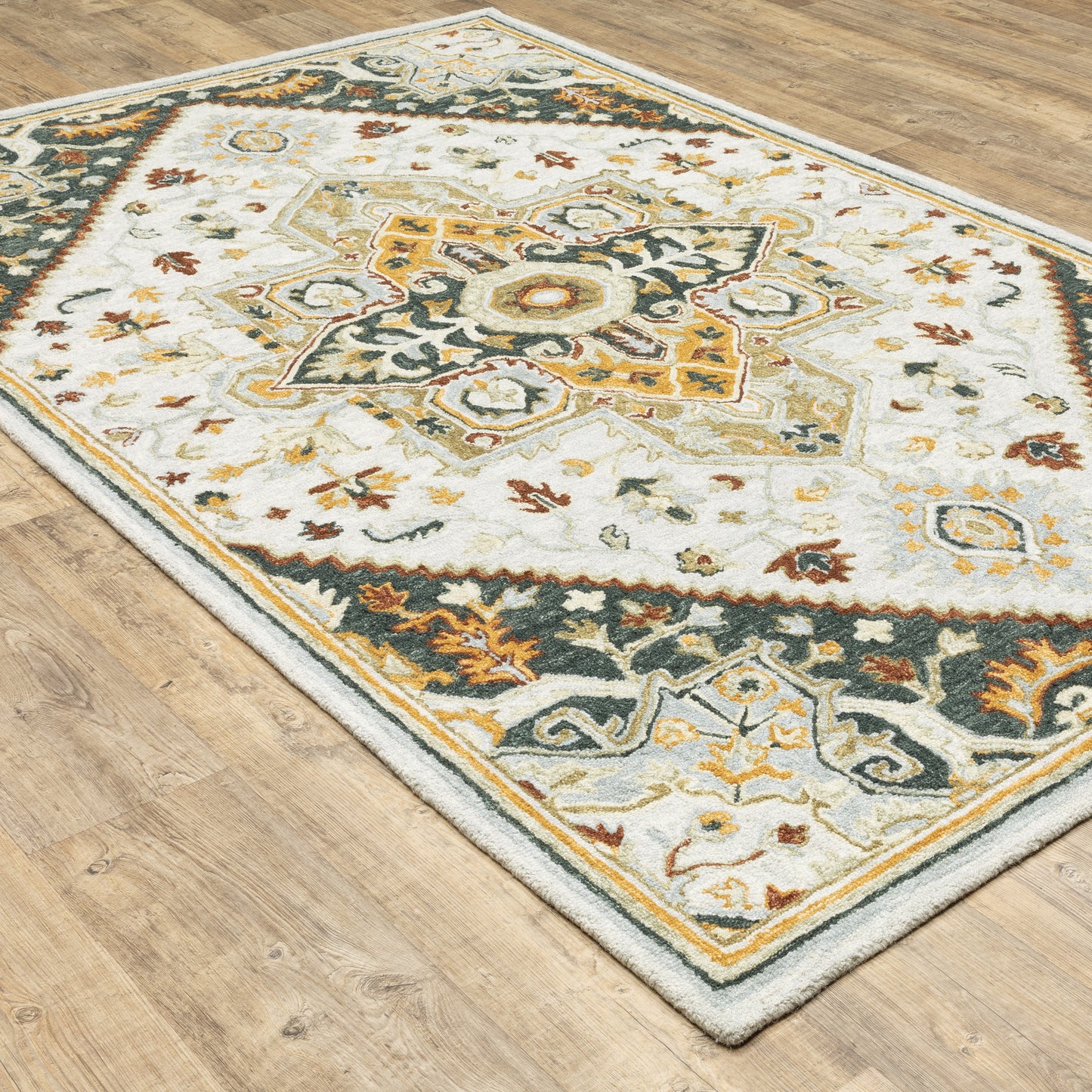 ALFRESCO Medallion Hand-Tufted Wool Indoor Area Rug by Oriental Weavers