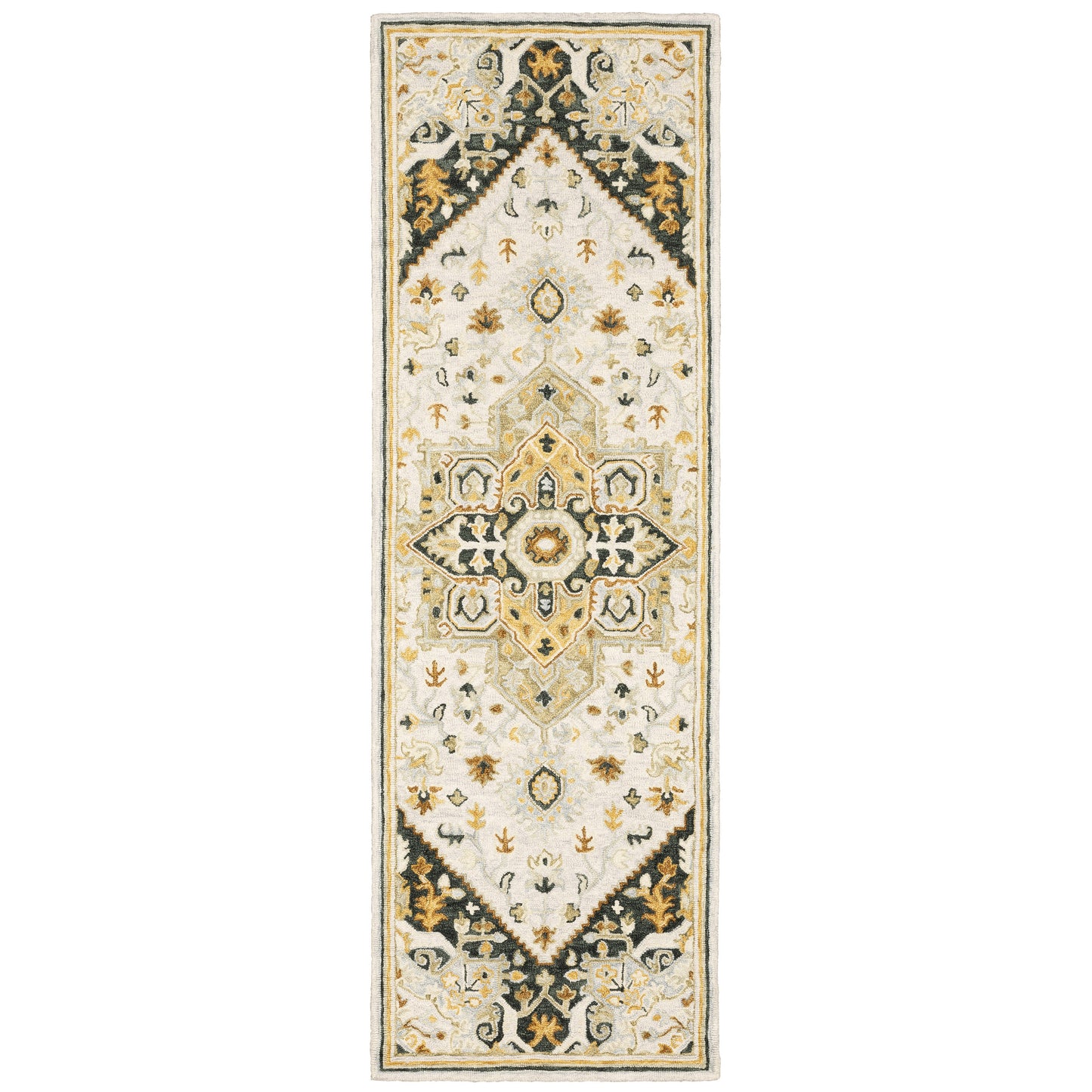 ALFRESCO Medallion Hand-Tufted Wool Indoor Area Rug by Oriental Weavers