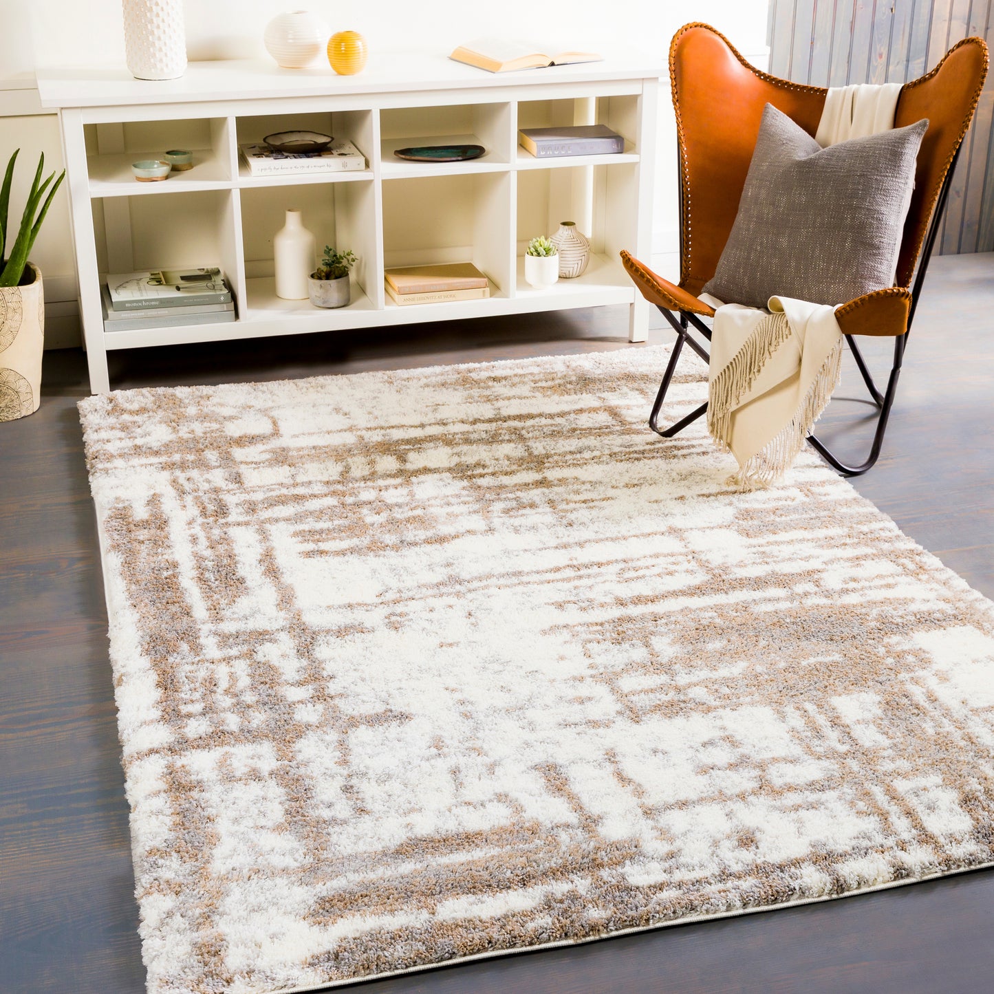 Aliyah shag 26306 Machine Woven Synthetic Blend Indoor Area Rug by Surya Rugs