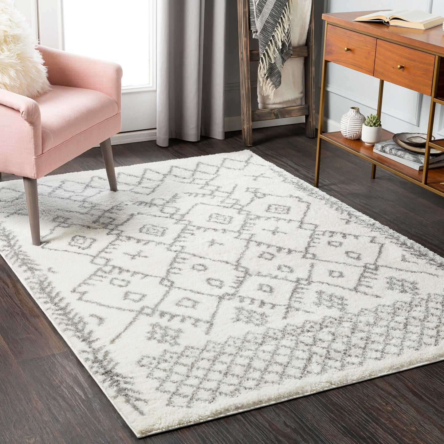 Aliyah shag 26308 Machine Woven Synthetic Blend Indoor Area Rug by Surya Rugs