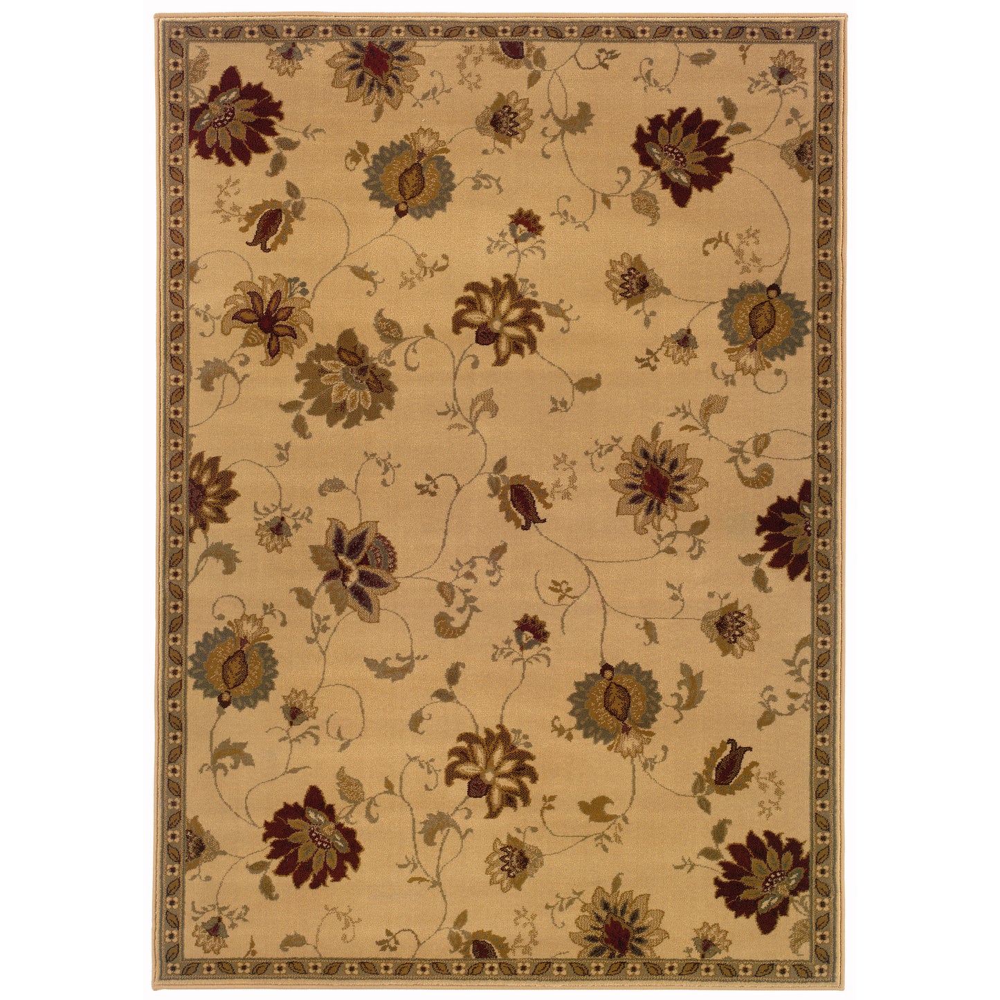 AMELIA Floral Power-Loomed Synthetic Blend Indoor Area Rug by Oriental Weavers