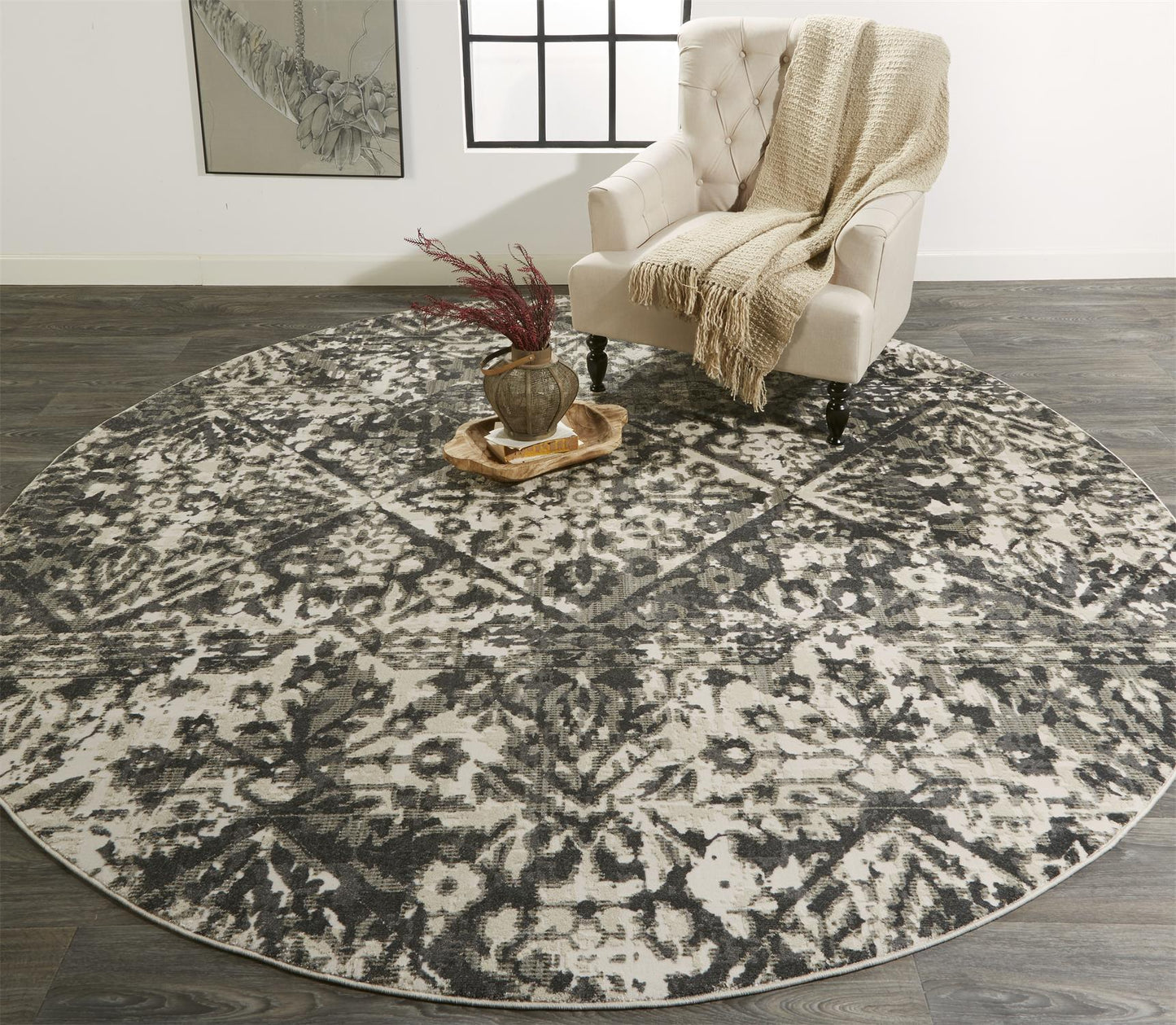 Kano 3876F Machine Made Synthetic Blend Indoor Area Rug by Feizy Rugs