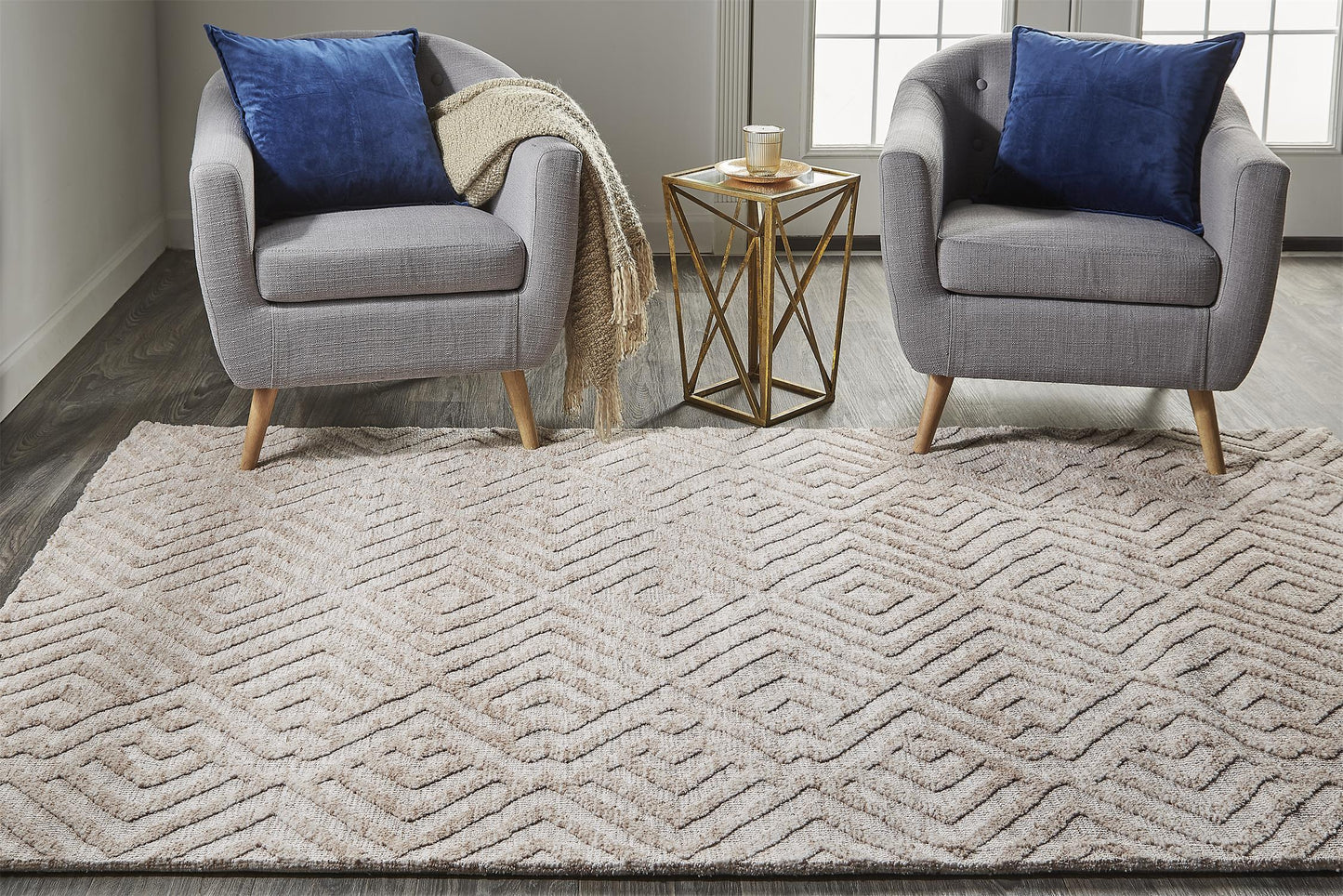 Colton 8792F Machine Made Synthetic Blend Indoor Area Rug by Feizy Rugs