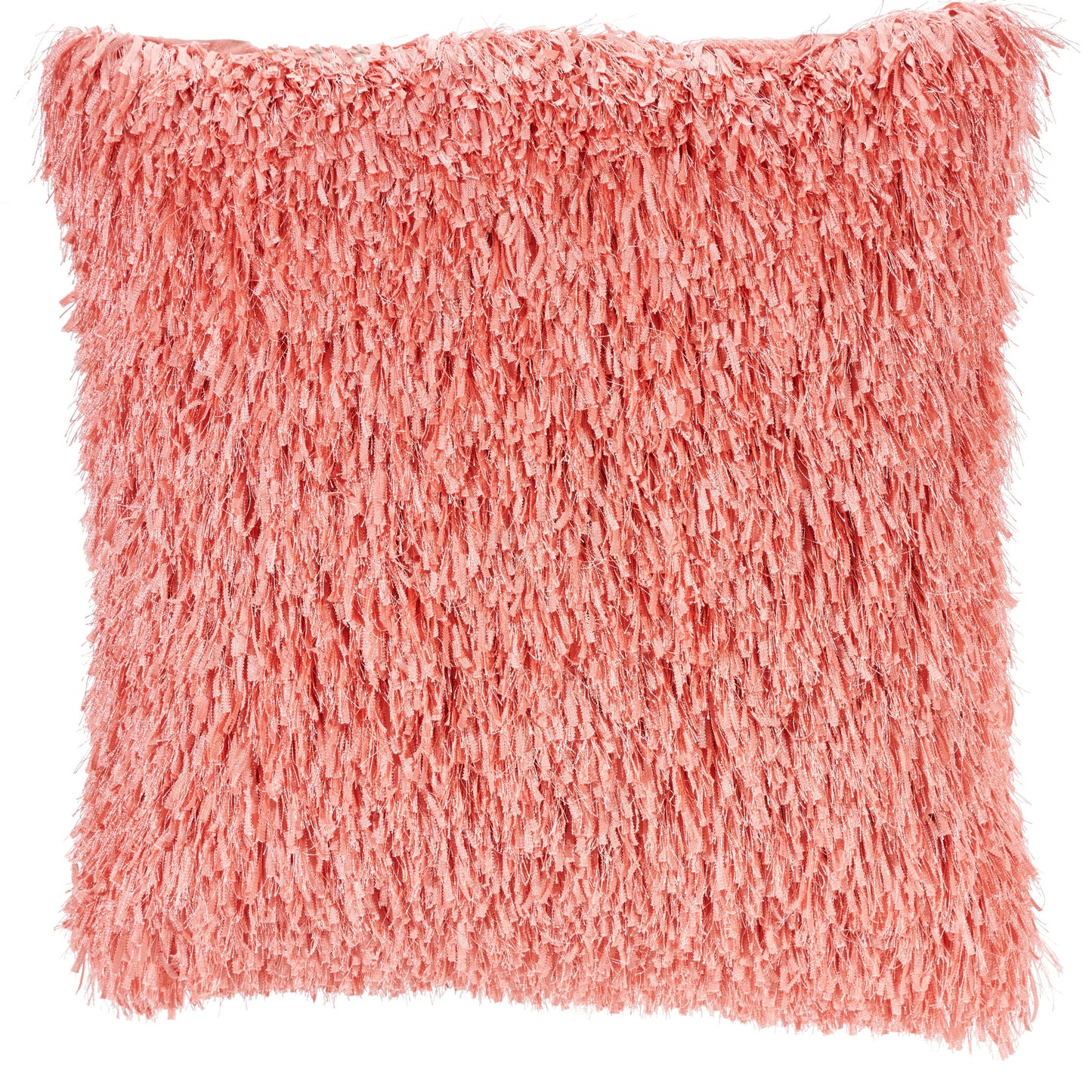 Shag TL048 Synthetic Blend Soft Ribbon Shag Throw Pillow From Mina Victory By Nourison Rugs