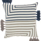 Life Styles CN029 Cotton Geometric Lines Throw Pillow From Mina Victory By Nourison Rugs