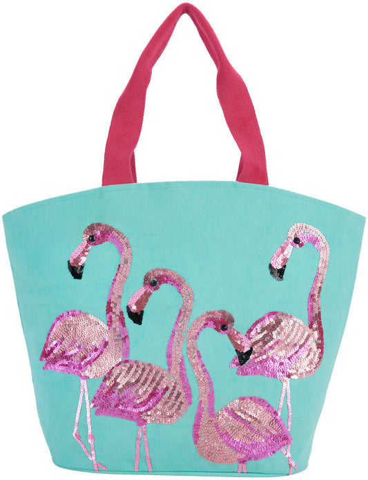 Handbags & Crossbody KV014 Cotton Flamingo Beach Tote Bag Handbag From Mina Victory By Nourison Rugs