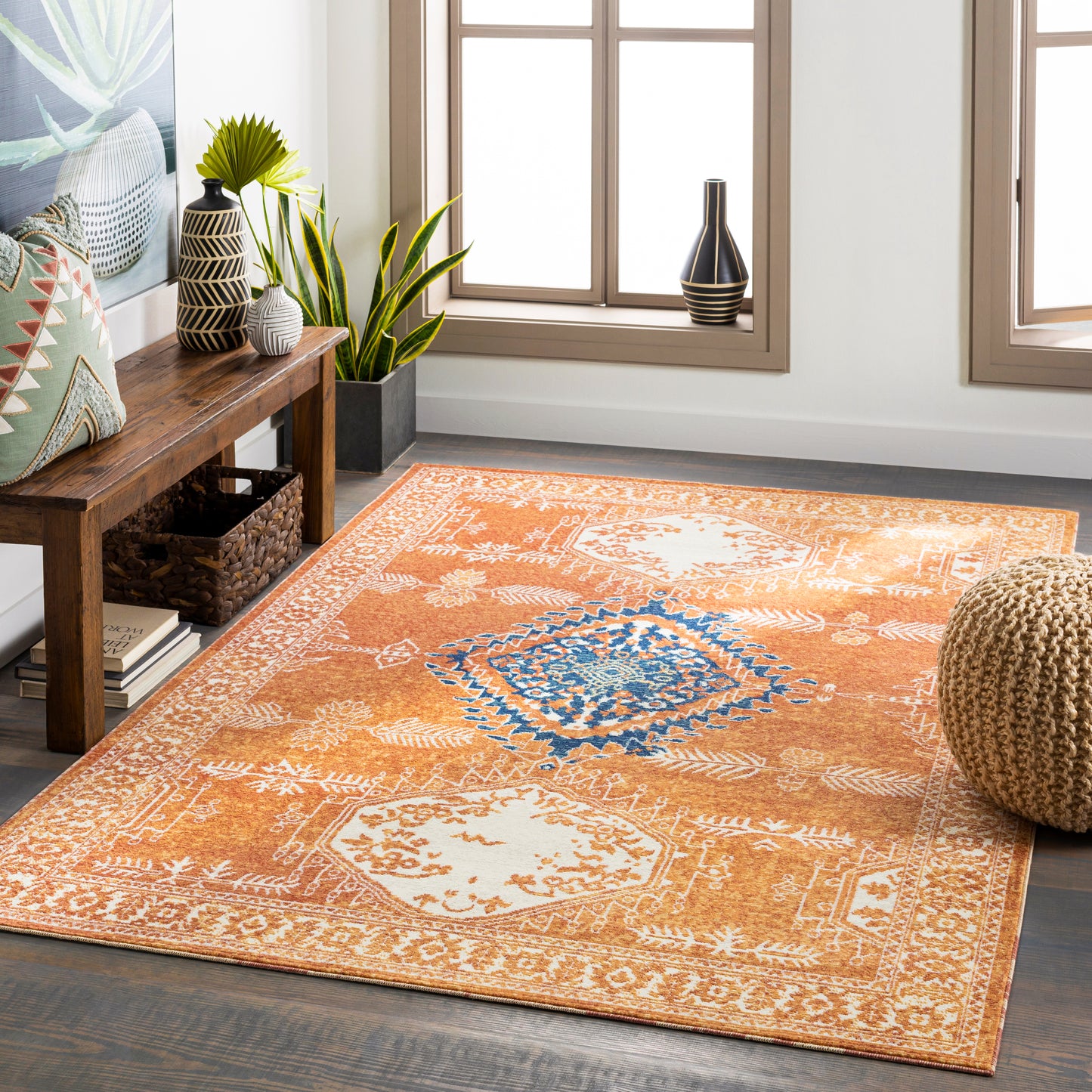 Bodrum 25674 Machine Woven Synthetic Blend Indoor/Outdoor Area Rug by Surya Rugs