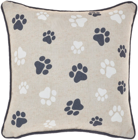 Pet Beds & Houses L0423 Synthetic Blend Emb Paw Prints Throw Pillow From Mina Victory By Nourison Rugs