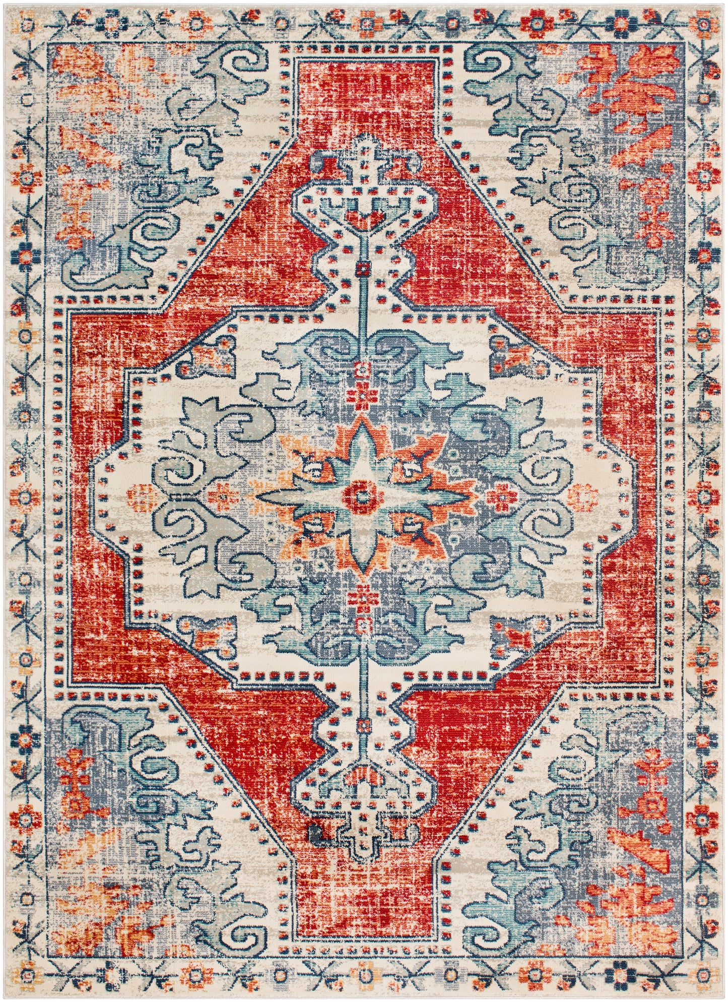 Bohemian 22491 Machine Woven Synthetic Blend Indoor Area Rug by Surya Rugs