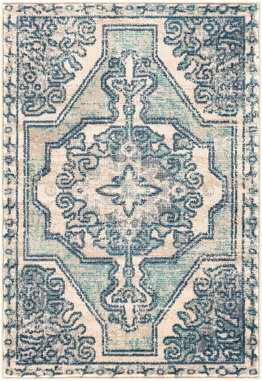 Bohemian 22491 Machine Woven Synthetic Blend Indoor Area Rug by Surya Rugs