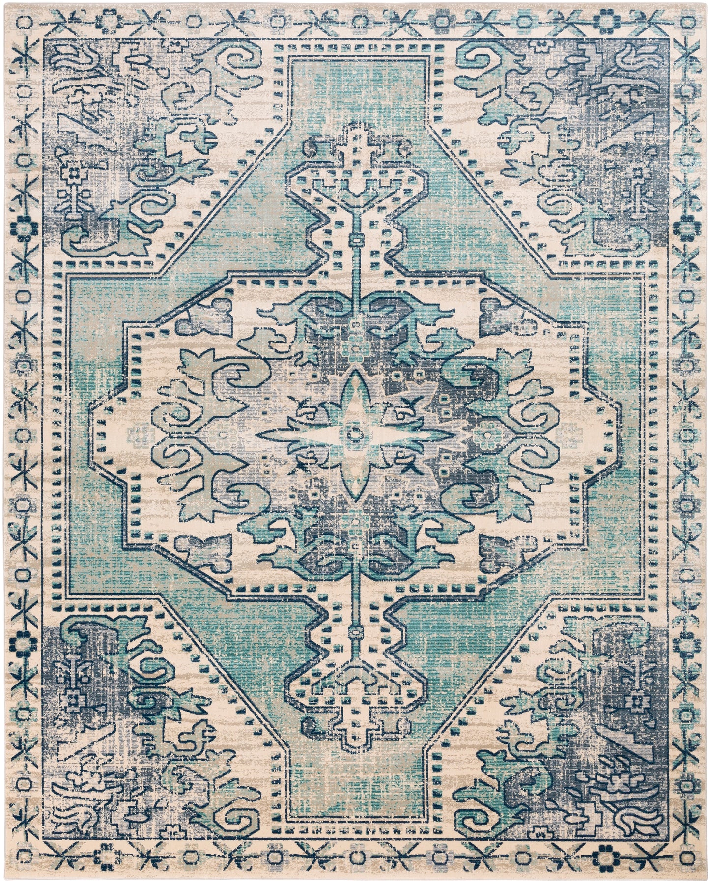 Bohemian 22491 Machine Woven Synthetic Blend Indoor Area Rug by Surya Rugs