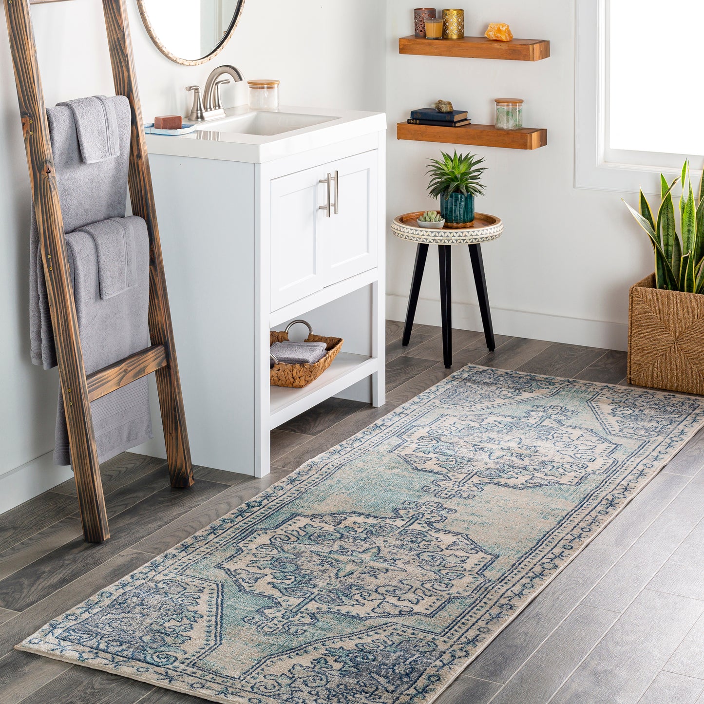 Bohemian 22491 Machine Woven Synthetic Blend Indoor Area Rug by Surya Rugs