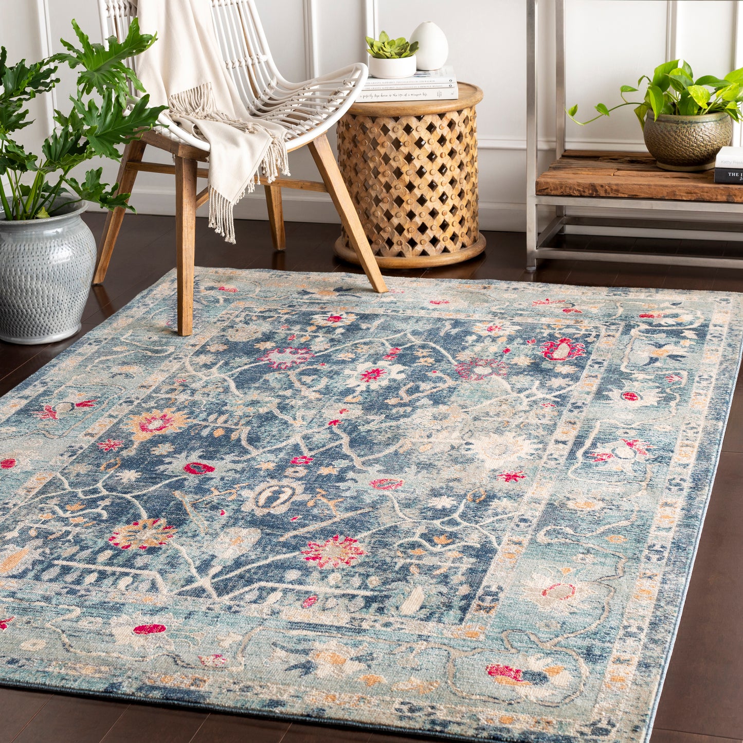 Bohemian 22494 Machine Woven Synthetic Blend Indoor Area Rug by Surya Rugs