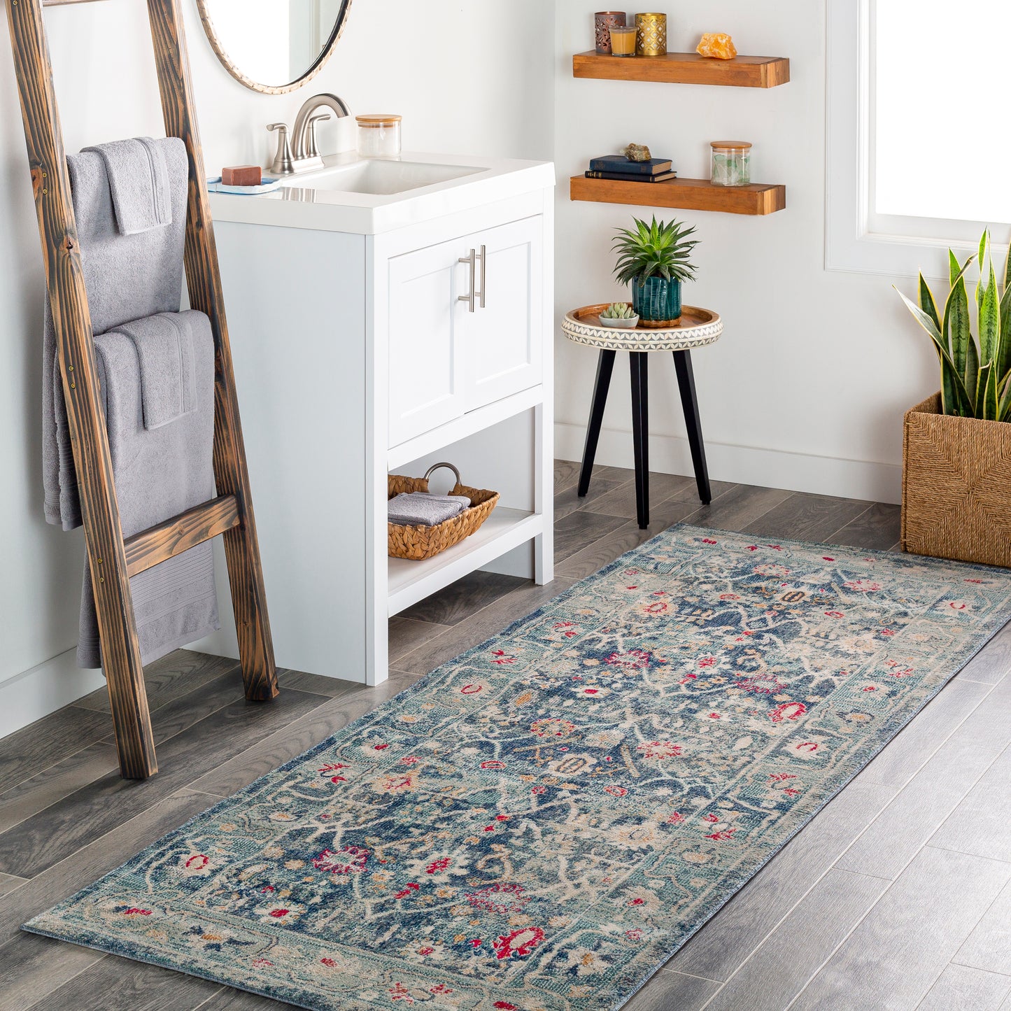 Bohemian 22494 Machine Woven Synthetic Blend Indoor Area Rug by Surya Rugs