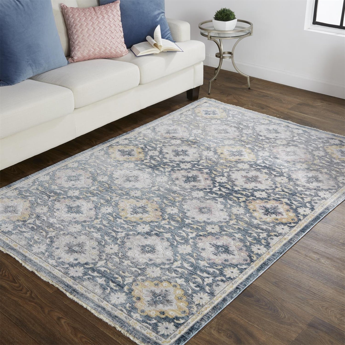 Kyra 3858F Machine Made Synthetic Blend Indoor Area Rug by Feizy Rugs