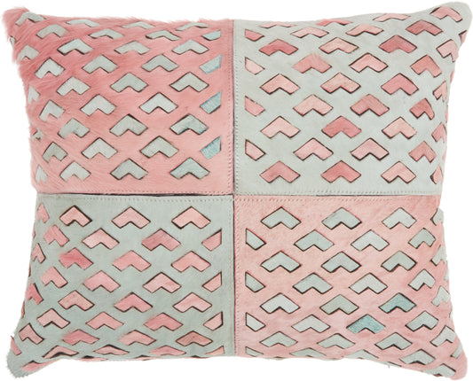 Natural Leather Hide S4289 Leather Cut Out Arrows Lumbar Pillow From Mina Victory By Nourison Rugs