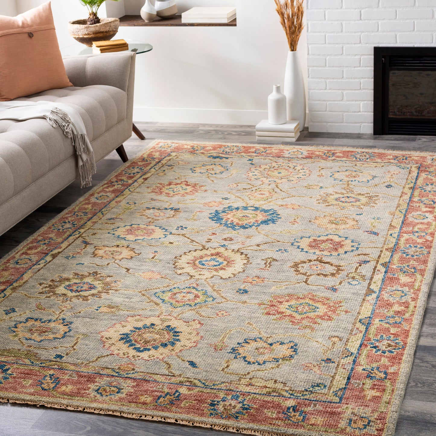 Biscayne 23600 Hand Knotted Wool Indoor Area Rug by Surya Rugs