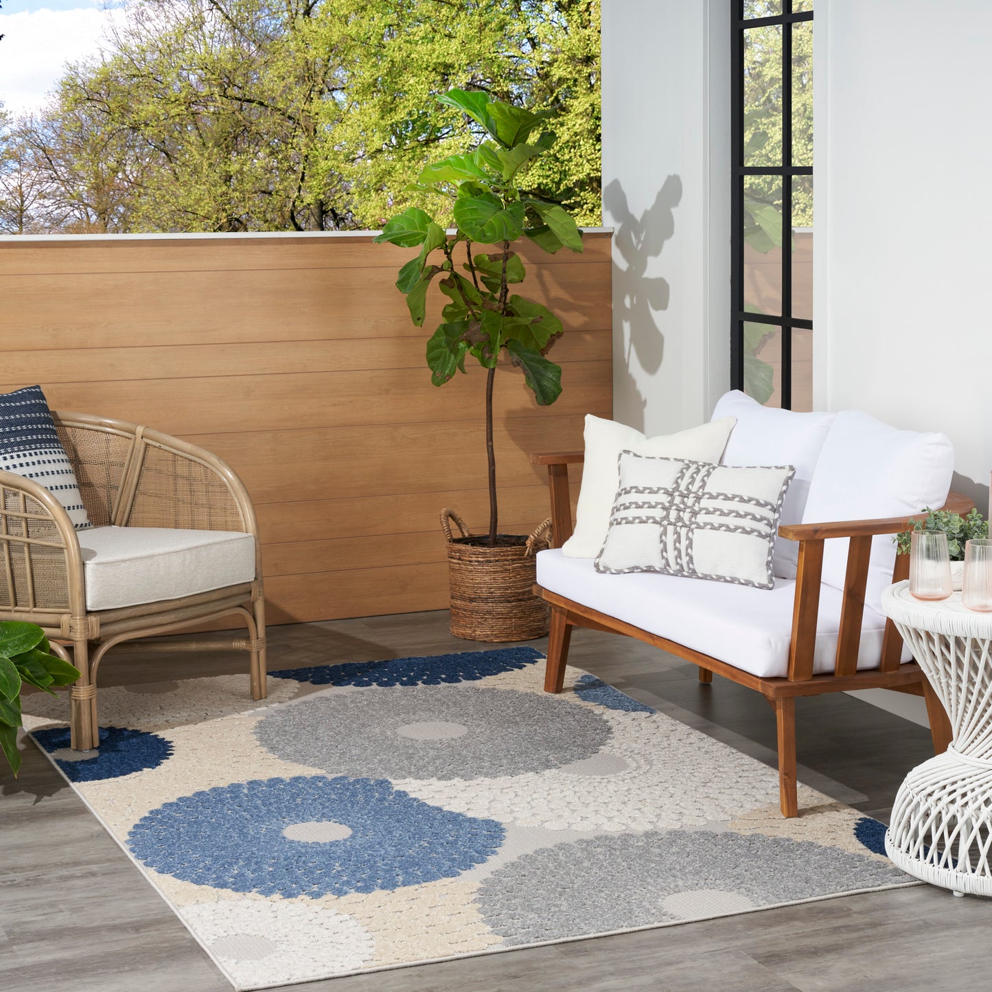 Aloha ALH29 Machine Made Synthetic Blend Indoor/Outdoor Area Rug By Nourison Home From Nourison Rugs