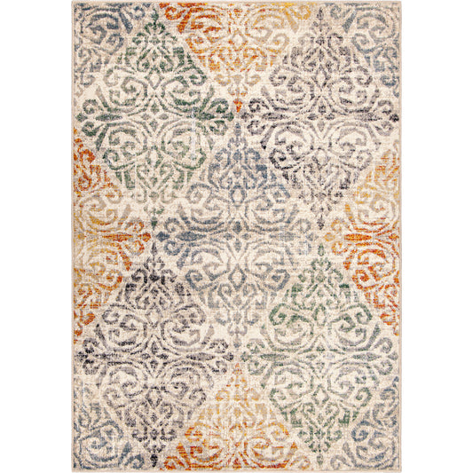 Orian Rugs Simply Southern Cottage Belhaven ASC/BELH Multi Jewel-Toned Area Rug