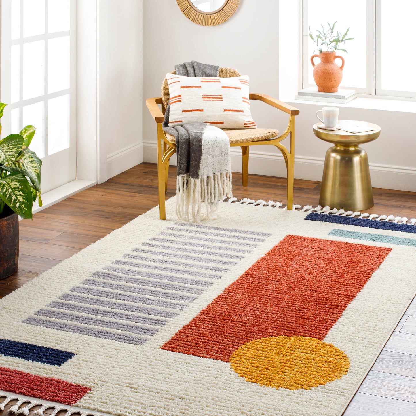 Casablanca shag 31639 Machine Woven Synthetic Blend Indoor Area Rug by Surya Rugs