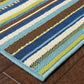 CASPIAN Stripe Power-Loomed Synthetic Blend Outdoor Area Rug by Oriental Weavers