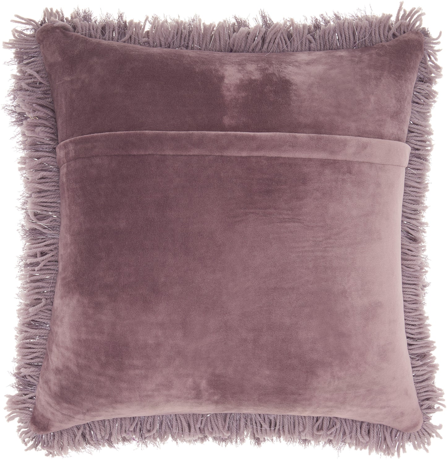 Shag TL004 Synthetic Blend Yarn Shimmer Shag Throw Pillow From Mina Victory By Nourison Rugs