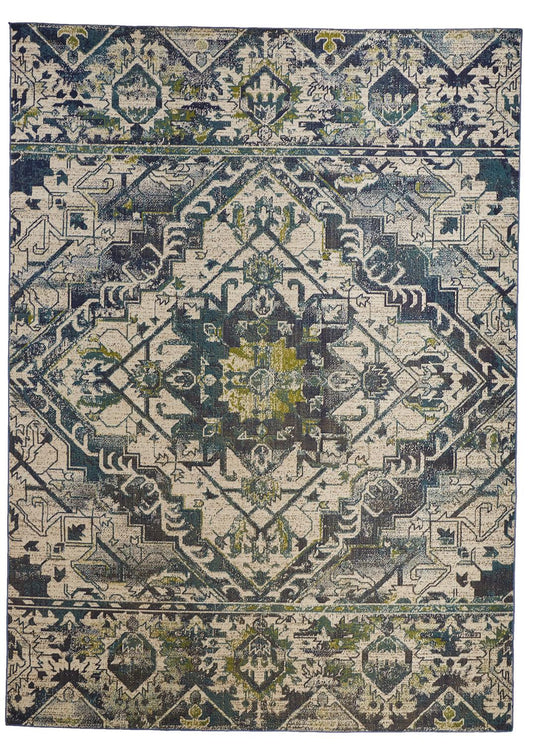 Foster 3760F Machine Made Synthetic Blend Indoor Area Rug by Feizy Rugs