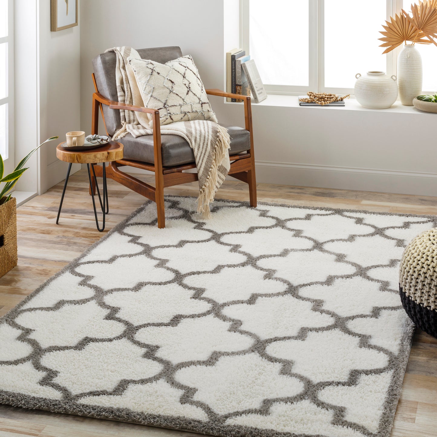 Cloudy shag 31232 Machine Woven Synthetic Blend Indoor Area Rug by Surya Rugs