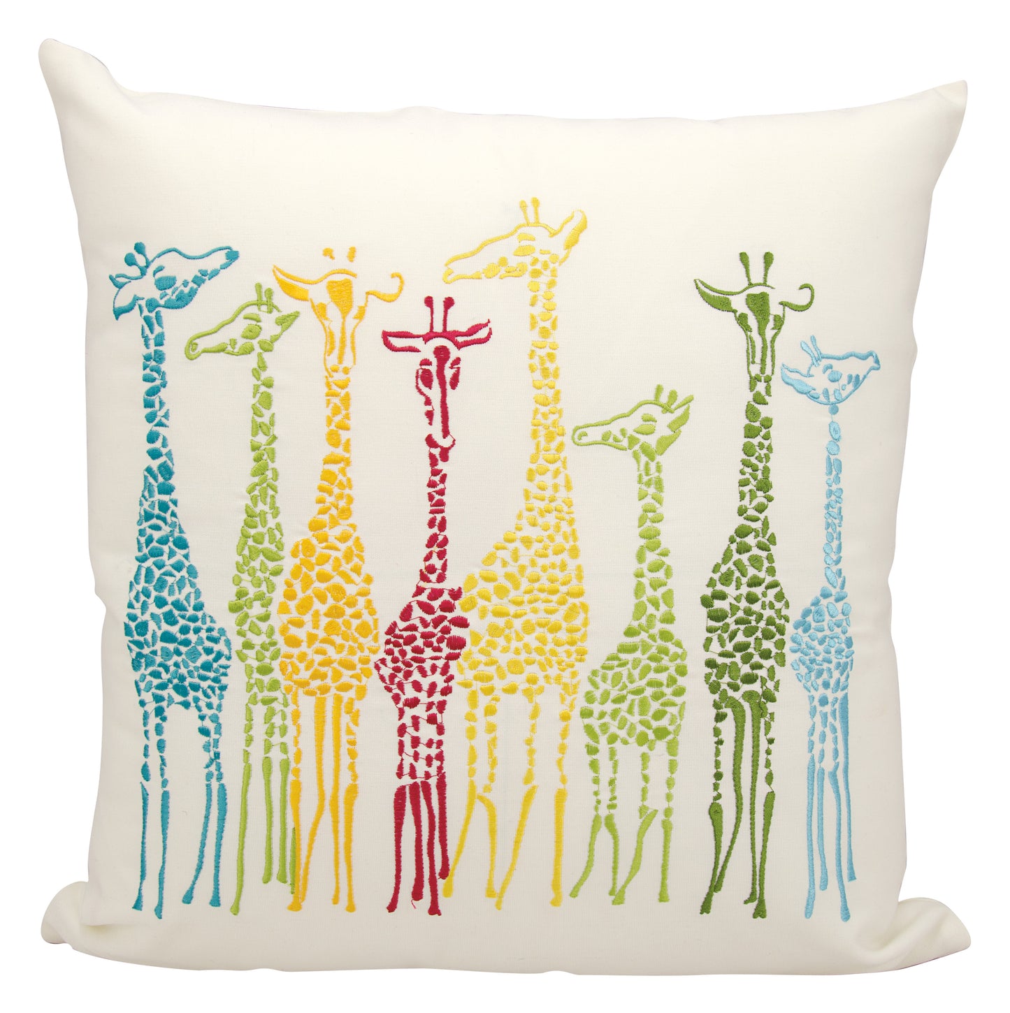 Outdoor Pillows L1391 Synthetic Blend Giraffes Throw Pillow From Mina Victory By Nourison Rugs