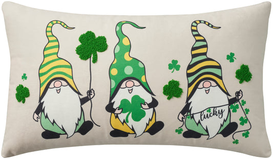 Holiday Pillows L0494 Synthetic Blend St Patricks Gnomes Throw Pillow From Mina Victory By Nourison Rugs