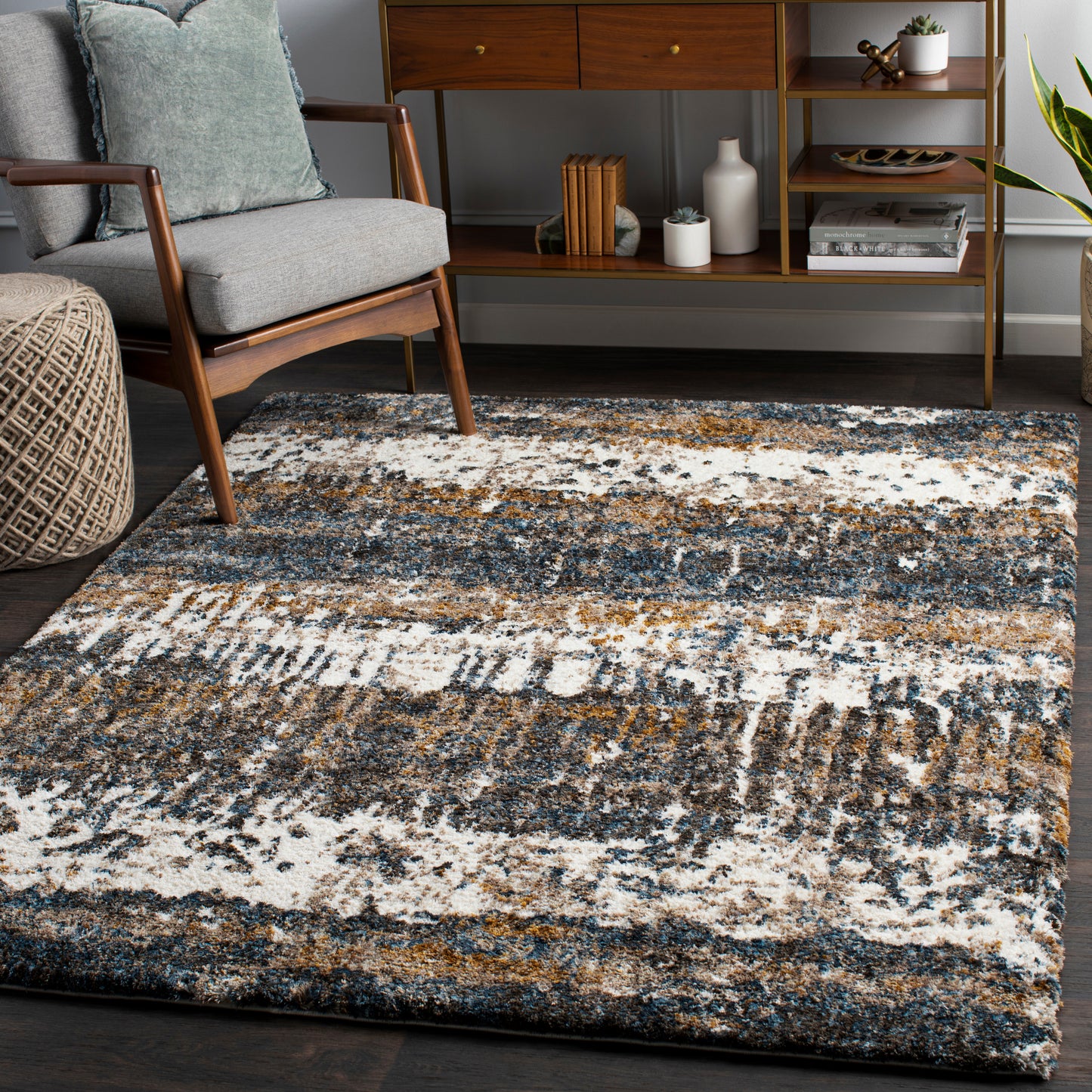 Celestial Shag 27761 Machine Woven Synthetic Blend Indoor Area Rug by Surya Rugs