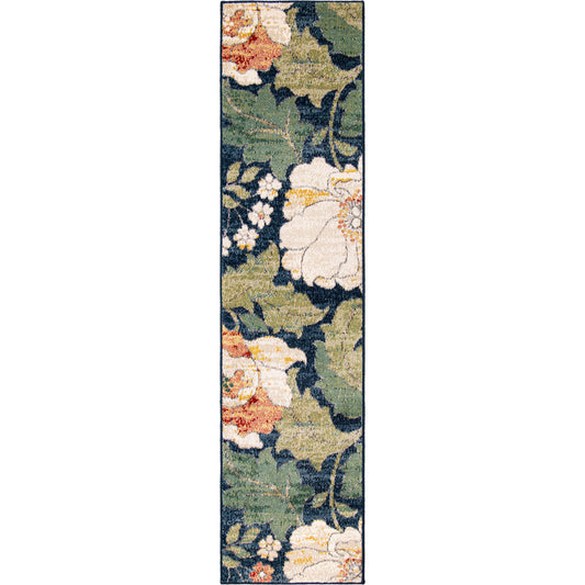 Orian Rugs Simply Southern Cottage Jefferson Floral ASC/JEFL Multi Navy Daisy Area Rug