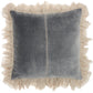 Sofia GE903 Cotton Stitch Velvet Frills Throw Pillow From Mina Victory By Nourison Rugs