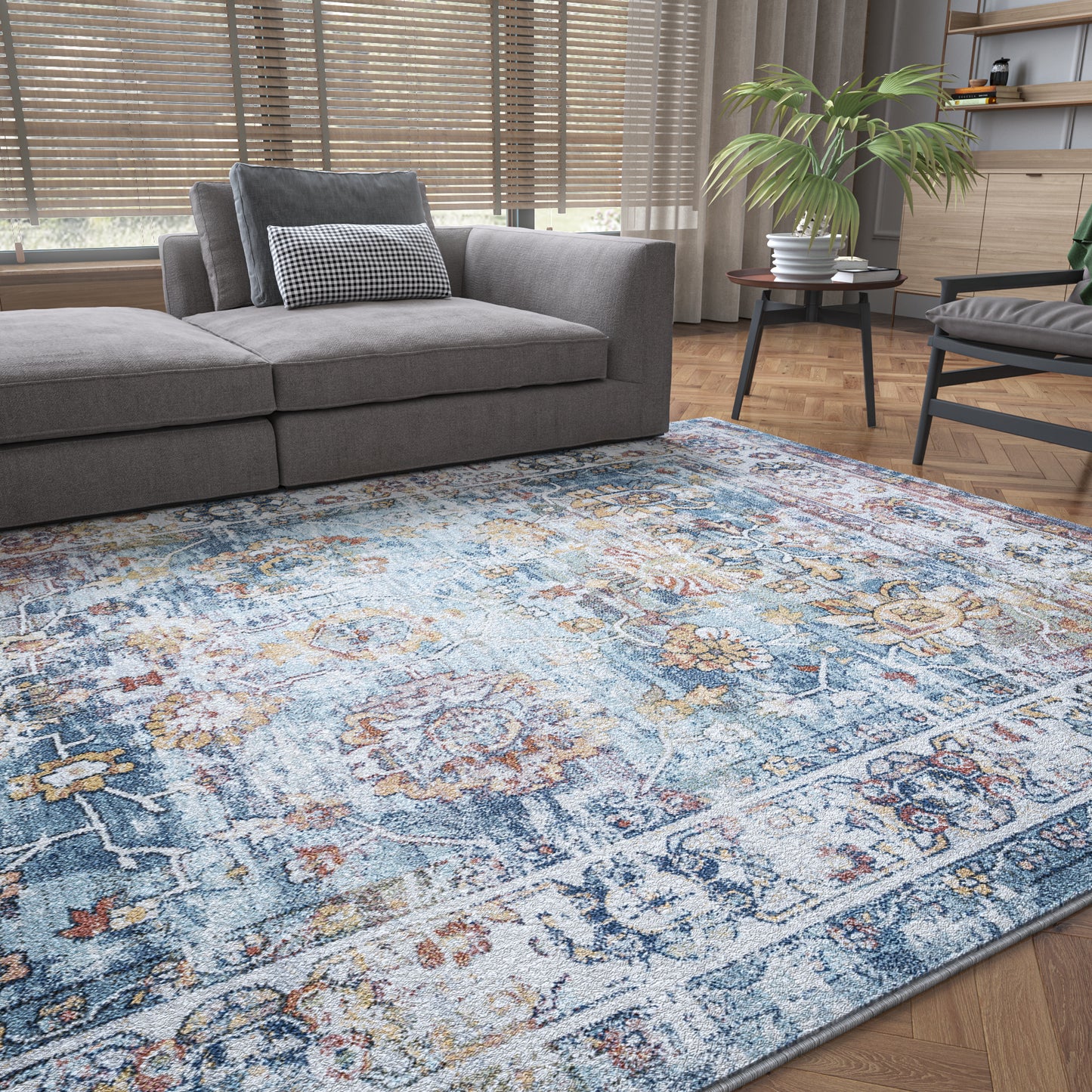 Reina-REI11 Cut Pile Synthetic Blend Indoor Area Rug by Tayse Rugs