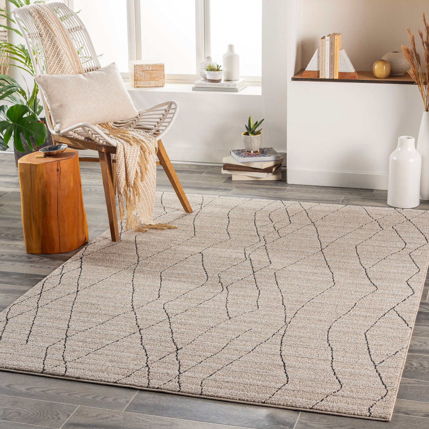 Cozy 30532 Machine Woven Synthetic Blend Indoor Area Rug by Surya Rugs