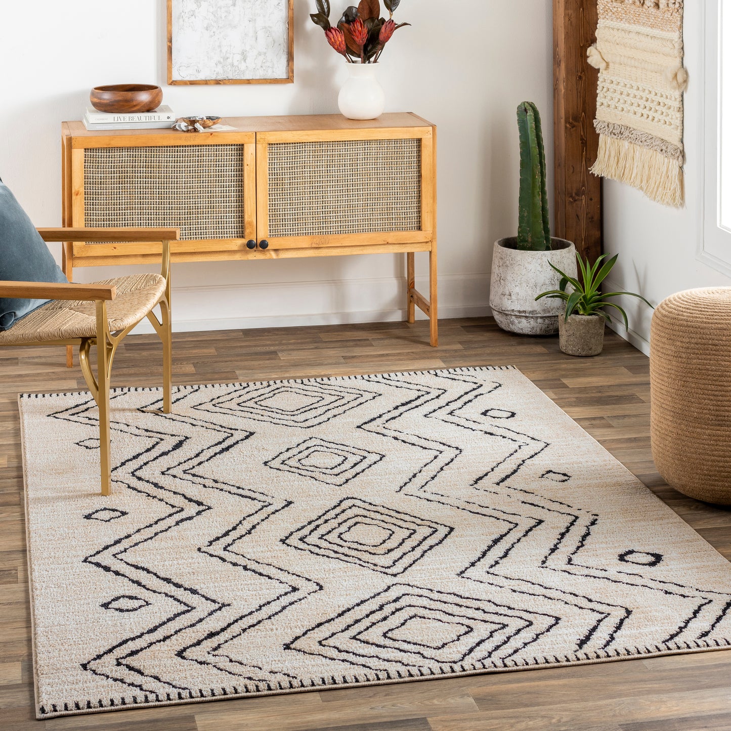 Cozy 30536 Machine Woven Synthetic Blend Indoor Area Rug by Surya Rugs