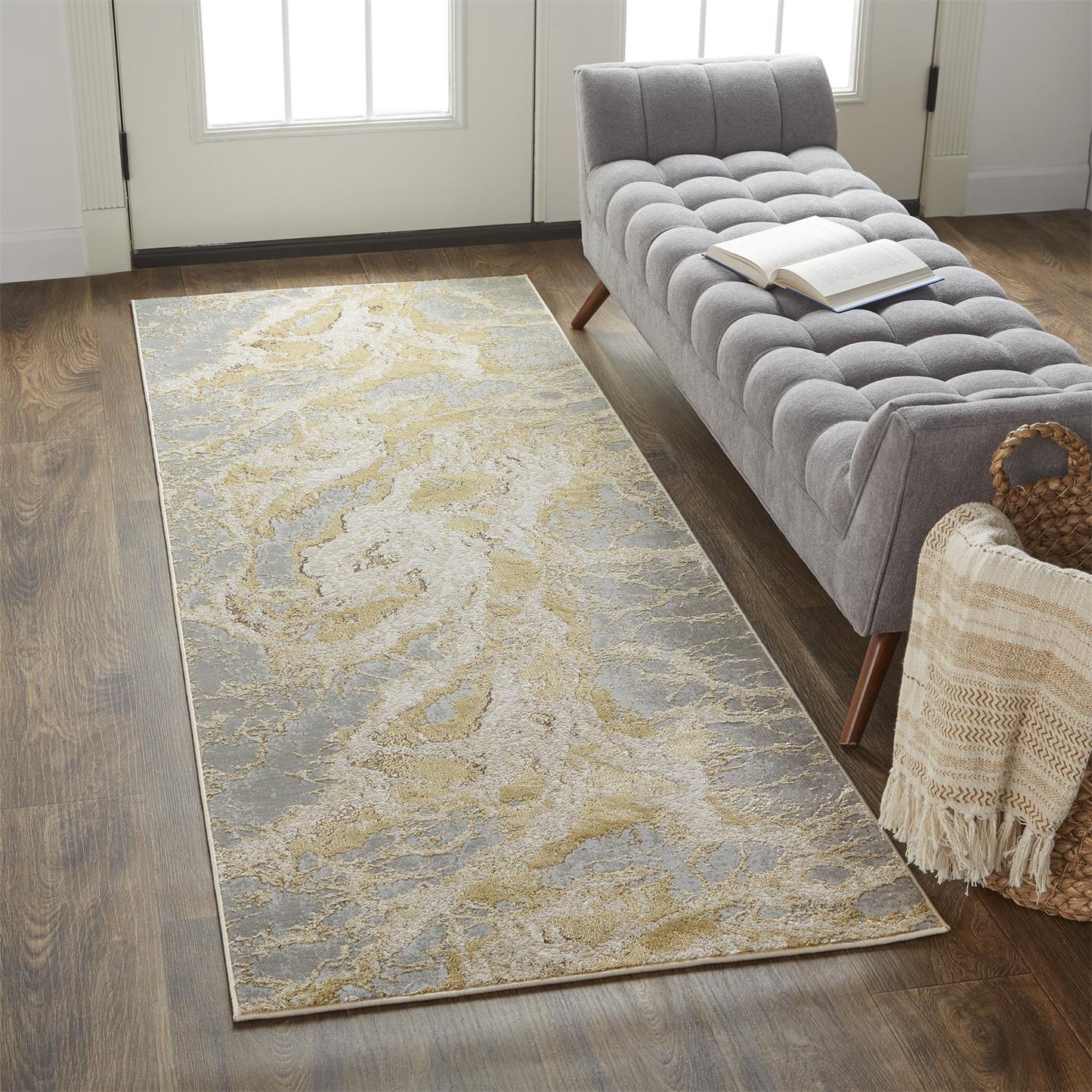 Aura 3563F Machine Made Synthetic Blend Indoor Area Rug by Feizy Rugs