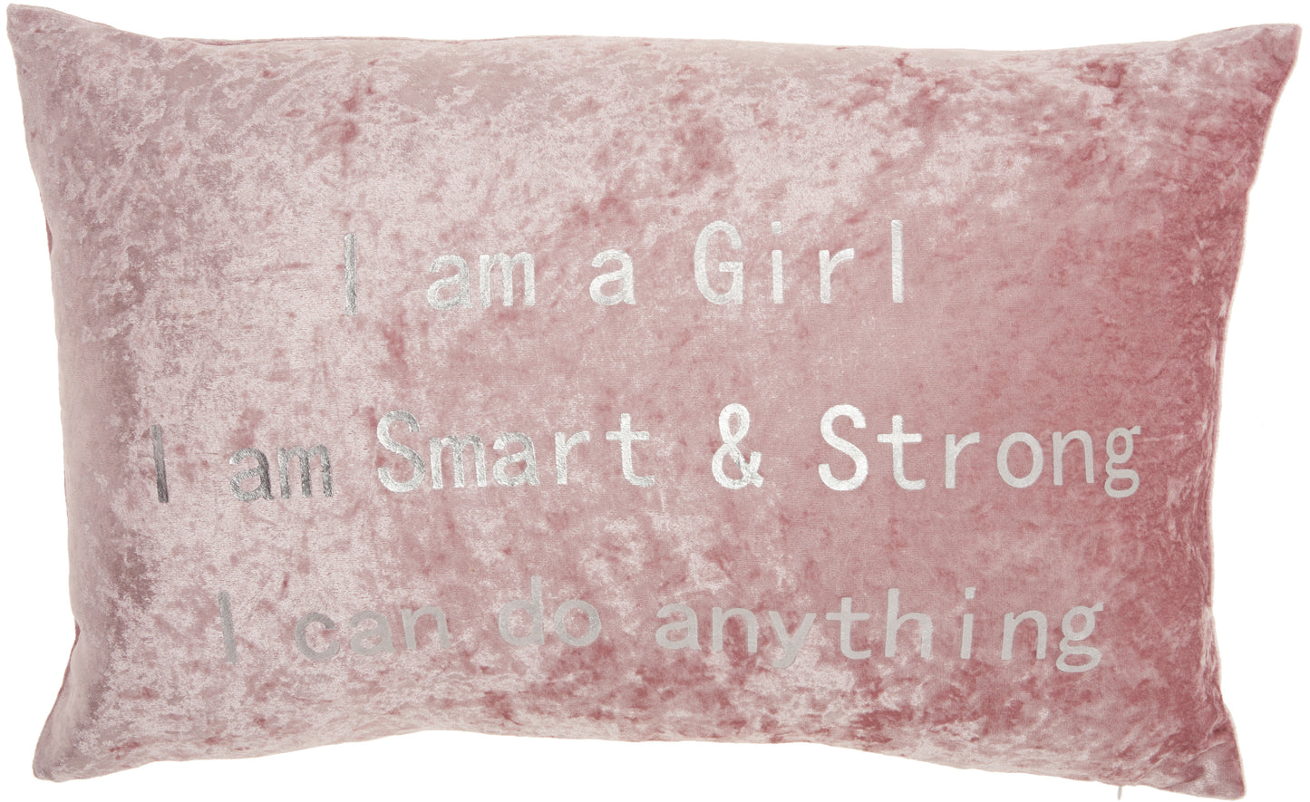 Luminescence L1001 Synthetic Blend I Am A Girl I Am Str Throw Pillow From Mina Victory By Nourison Rugs | Throw Pillow